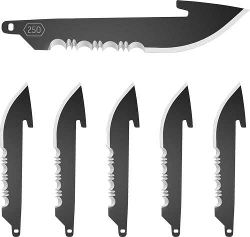 Outdoor Edge 2.5" Drop Point - W/serrations Black Blade 6-pk - Skoutley Outdoors LLC