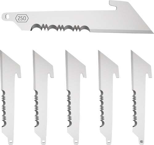 Outdoor Edge 2.5" Utility Blds - W/serrations Black Blade 6-pk - Skoutley Outdoors LLC