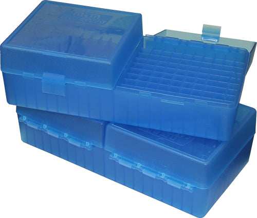 Mtm Ammo Box Small Rifle - 200-rounds Flip Top Style Blue - Skoutley Outdoors LLC