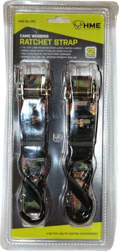 Hme Ratchet Strap 1"x8' - Camo Strap 2pk - Skoutley Outdoors LLC