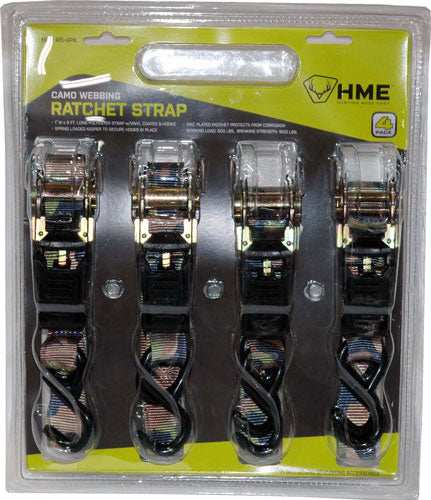 Hme Ratchet Strap 1"x8' - Camo Strap 4pk - Skoutley Outdoors LLC