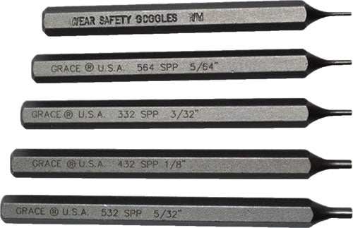 Grace Usa Starter Short Pin - Punch Set Steel 5pc - Skoutley Outdoors LLC