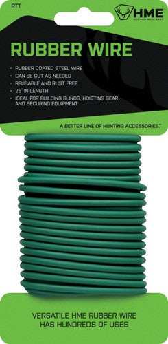 Hme Rubber Wire 25' Green - - Skoutley Outdoors LLC