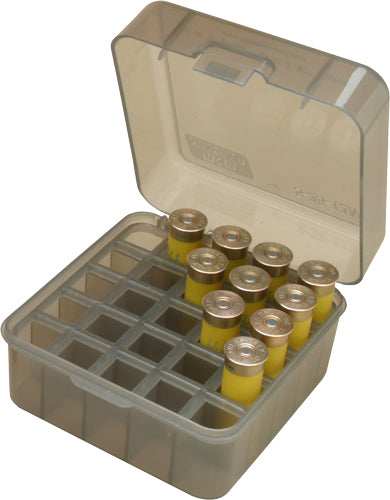 Mtm Ammo Box Shotshell To 3" - 1216& 20ga 25-rounds Smoke - Skoutley Outdoors LLC
