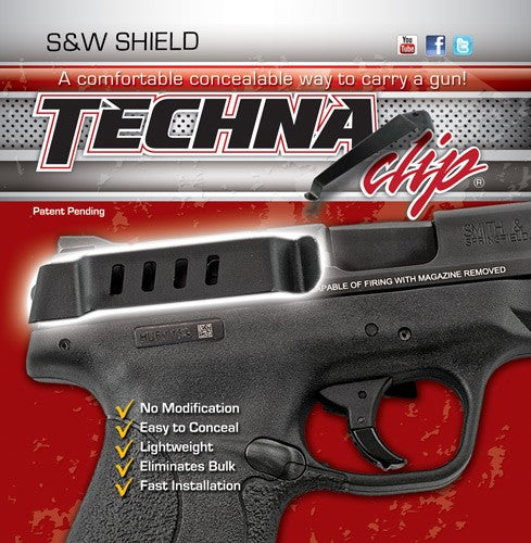 Techna Clip Handgun Retention - Clip S&w Shield 9 & 40 Right