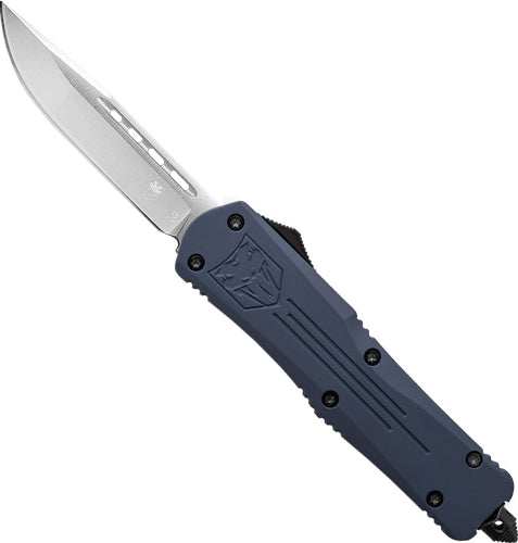 Cobratec Small Fs3 Otf Nypd - Blue 3" D2 Drop Point - Skoutley Outdoors LLC