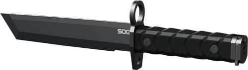 Sog Knife Boyonet 7" Tanto - Blade Black/black W/sheath - Skoutley Outdoors LLC