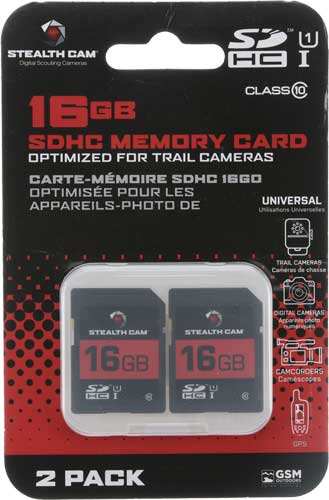 Stealth Cam Sdhc Memory Card - 16gb 2pk Super Speed Class 10 - Skoutley Outdoors LLC
