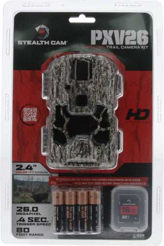 Stealth Cam Trail Cam Prevue - 26mp/720p Camo Battery/sd Card - Skoutley Outdoors LLC