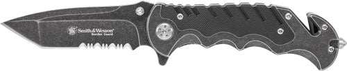 S&w Knife Border Guard 3.5" - Blade W/strap Cutter/gls Brekr - Skoutley Outdoors LLC