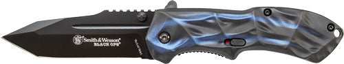 S&w Knife Black Ops 3rd Gen. - Blue Handle Tanto Magic Assist - Skoutley Outdoors LLC