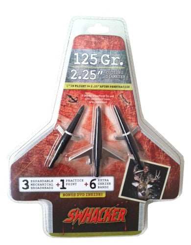Swhacker Broadhead 2-blade - 125gr 2.25" Cut 3/pk - Skoutley Outdoors LLC