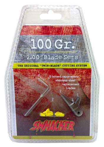 Swhacker Replacement Blades - 2-blade 100gr 2" Cut 6/pk - Skoutley Outdoors LLC