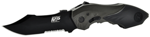 S&w Knife M&p 2nd Gen Spring - Assist 3.5" Serrated Bowie - Skoutley Outdoors LLC