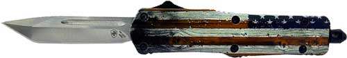 Templar Knife Small Otf Wood - Us Flag 2.75" Silver Tanto - Skoutley Outdoors LLC