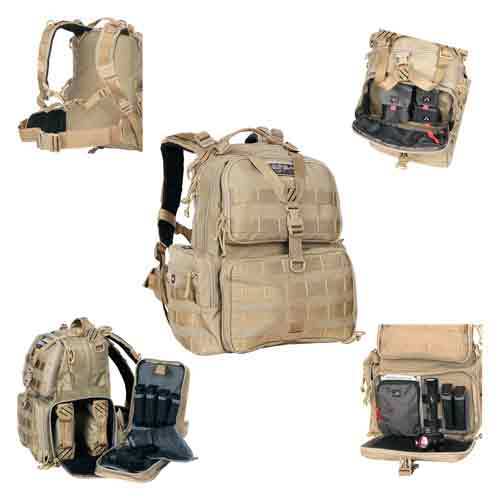 Gps Tactical Range Backpack - W/waist Strap Tan Nylon - Skoutley Outdoors LLC