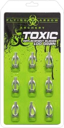 Flying Arrow Replacement - Blade Toxic 100gr 9/pk - Skoutley Outdoors LLC