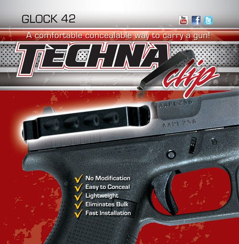Load image into Gallery viewer, Techna Clip Handgun Retention - Clip For Glock 42 Right/left
