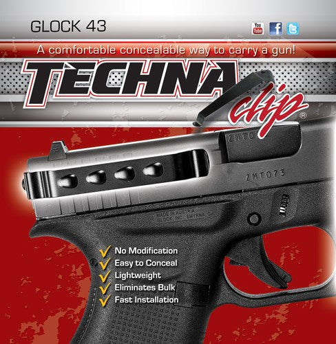 Load image into Gallery viewer, Techna Clip Handgun Retention - Clip For Glock 43 Right/left
