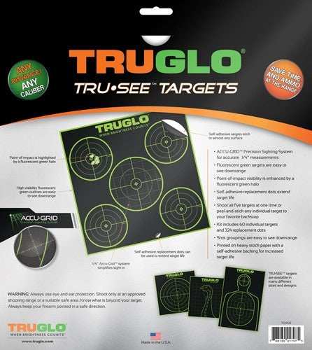 Truglo Tru-see Reactive Target - 5 Bull 12-pack - Skoutley Outdoors LLC