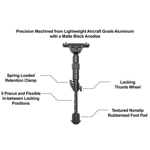 Load image into Gallery viewer, Utg Bipod Recon Flex M-lok - Matte Blk Center H 5.7&quot;-8&quot;
