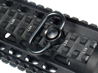 Load image into Gallery viewer, Utg Swivel Qd Push Button - 1.38&quot; Black
