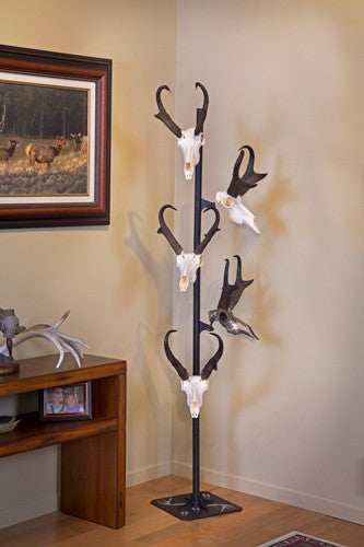 Skull Hooker Trophy Tree W/ 5 - Brackets Customizable Display - Skoutley Outdoors LLC