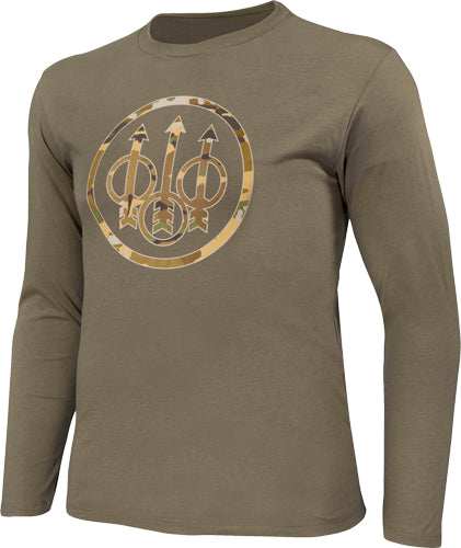 Beretta T-shirt Ls Heritage - Large Army Green W/camo Logo< - Skoutley Outdoors LLC