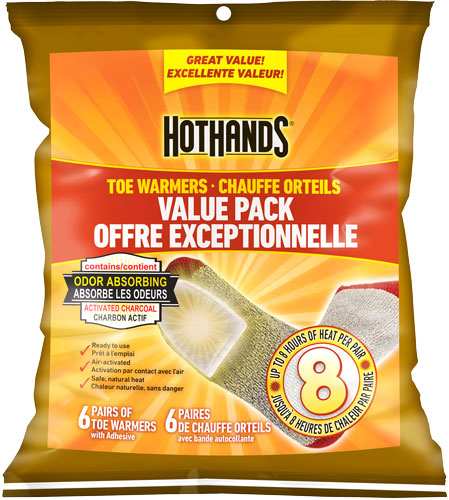 Hothands Toe Warmer Value Pack - 6 Pairs Per Pack 8 Hour W/adhs - Skoutley Outdoors LLC