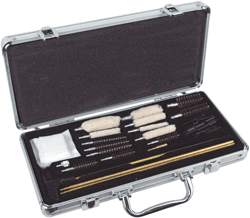 Hoppes Deluxe Gun Cleaning Kit - Brass Rod 31pc W/aluminum Box - Skoutley Outdoors LLC