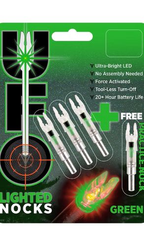 30-06 Ufo Lighted Nock - Green .300 Crossbow 3pk