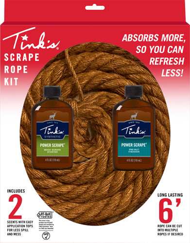 Tinks Power Scrape Rope Kit - 6ft Rope Starter And Finisher - Skoutley Outdoors LLC