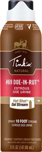 Tinks Deer Lure #69 Doe-in-rut - Hot Shot Gel 5oz. Aerosol - Skoutley Outdoors LLC