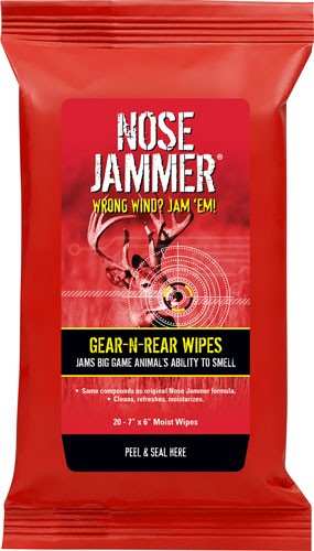 Nose Jammer Gear And Rear - Wipes 7"x6" 20 Wipes Per Pack - Skoutley Outdoors LLC