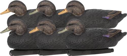 Zink Floater Decoys Black Duck - 6 Pack