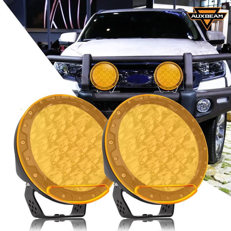 Load image into Gallery viewer, (2pcs/set) 7 Inch 210W Round Spot Beam Offroad LED Driving Lights+Amber/Black Covers(Optional) for SUV ATV UTV Trucks Pickup Jeep Golf Cart Boat
