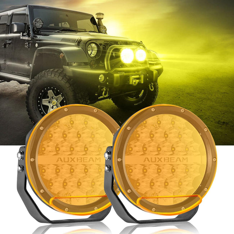 Load image into Gallery viewer, (2pcs/set) 7 Inch 240W Round Offroad LED Driving Lights with DRL+Amber/Black Covers(Optional) for SUV ATV UTV Trucks Pickup Boat
