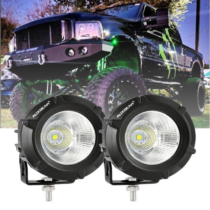 Load image into Gallery viewer, 3.5 Inch 50W Round/Square LED Driving Lights Combo White/Yellow with wiring harness for 2000 FORD F250
