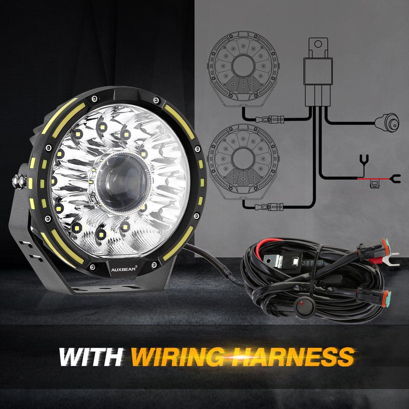 Load image into Gallery viewer, 360 PRO Series 7 INCH/9 INCH 360-PRO Series Offroad LED Driving Lights+Amber/Black Covers(Optional)
