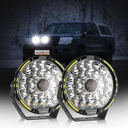 (2pcs/set) 9 INCH 270W 37776LM 360-PRO Series Custom Lens LED Driving Lights+Amber/Black Covers(Optional) for Toyota Tacoma 2016 2017 2018 2019 2020 2021