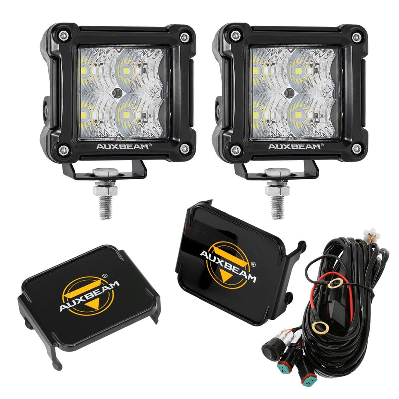 Load image into Gallery viewer, 3 Inch 40W LED Pods Light Spot/Flood Multicolor frame with wiring harness for SUV ATV UTV Trucks Pickup Boat
