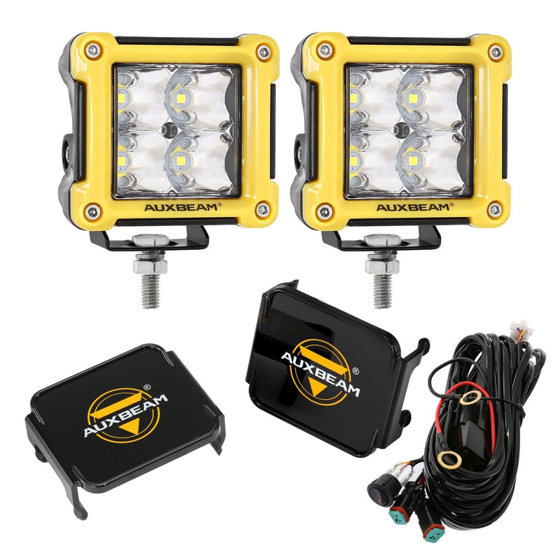 Load image into Gallery viewer, 3 Inch 40W LED Pods Light Spot/Flood Multicolor frame with wiring harness for SUV ATV UTV Trucks Pickup Boat
