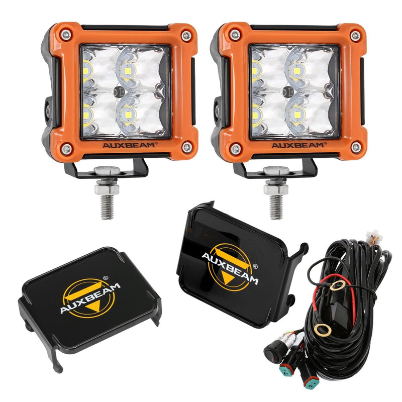 Load image into Gallery viewer, 3 Inch 40W LED Pods Light Spot/Flood Multicolor frame with wiring harness for SUV ATV UTV Trucks Pickup Boat
