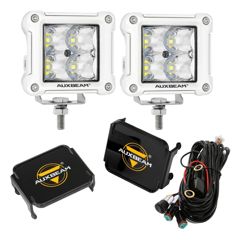 Load image into Gallery viewer, 3 Inch 40W LED Pods Light Spot/Flood Multicolor frame with wiring harness for SUV ATV UTV Trucks Pickup Boat
