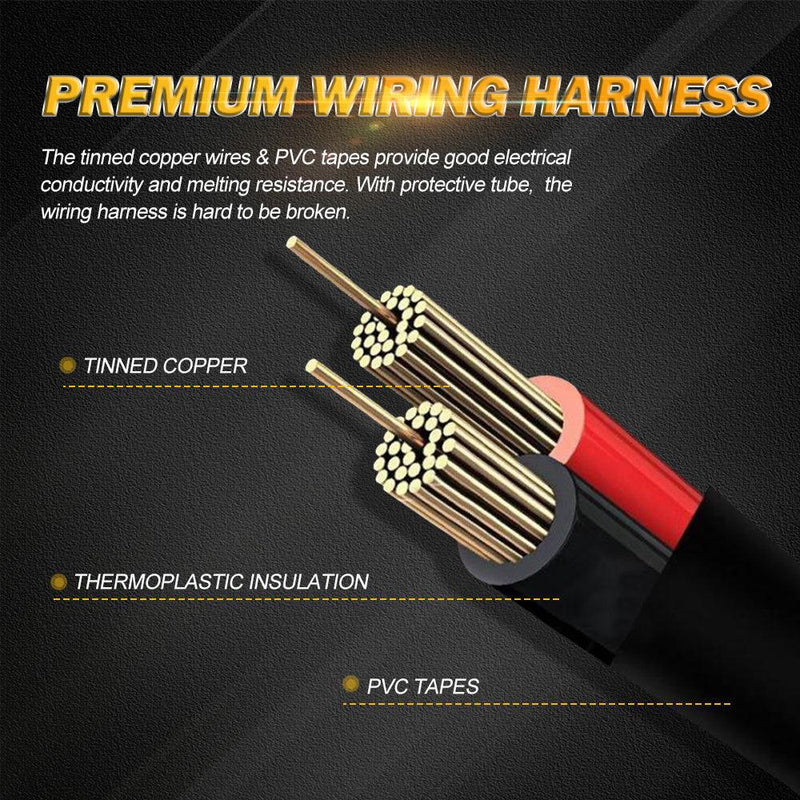 Load image into Gallery viewer, (2 Leads 16AWG) LED Light Bar Wiring Harness Kit with Fuse 12V 40A Relay ON/OFF Switch
