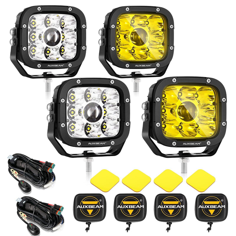 Load image into Gallery viewer, 5 Inch 110W White/Amber Spot Light LED Driving Lights for Dodge Ram 1500/2500/3500
