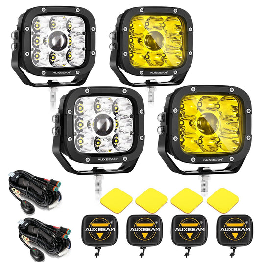 5 Inch 110W White/Amber Spot Light LED Driving Lights for Dodge Ram 1500/2500/3500