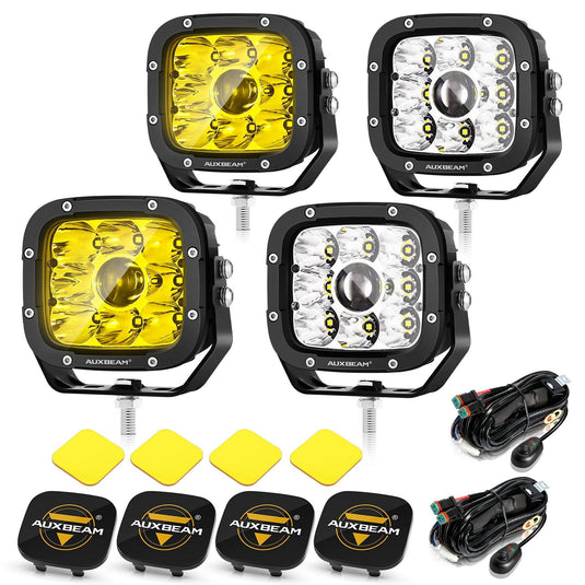 5 Inch 110W White/Amber Spot Light LED Driving Lights for Dodge Ram 1500/2500/3500