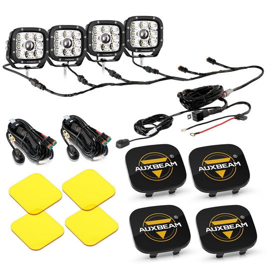 5 Inch 110W White/Amber Spot Light LED Driving Lights for Dodge Ram 1500/2500/3500