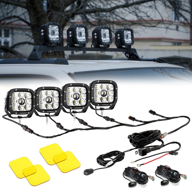 Load image into Gallery viewer, 5 Inch 110W White/Amber Spot Light LED Driving Lights for Dodge Ram 1500/2500/3500
